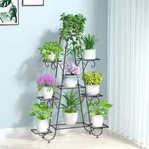 Heavy Duty Plant Stand Flower Pot Holder Corner Rack Metal Shelf Indoor ... - $68.39