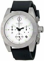 Electric DW01 Men&#39;s Chronograph Dive Watch White Dial Black Rubber Strap... - £111.69 GBP