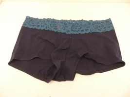 Adore Me Women&#39;s Lace Trim Risque Panties 11063 Navy Blue 0X - $4.74