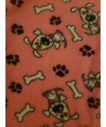 Ladies FOOTED Pajamas Pink Dog Puppy One Piece M Zip Front FREE Shipping New Tag - $23.75