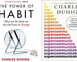 Charles Duhigg 2 Books Set: The Power of Habit &amp; Supercommunicators (Eng... - $19.80