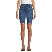 Women&#39;s TIME AND TRU High-Rise Bermuda Shorts W/ Sharkbite Hem 10&quot; Size: 2 - $16.35