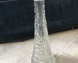 Vintage Crystal Cut Glass Tall Long Stem Vase Wedding Decor  Starburst - $24.73