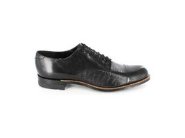 Stacy Adams Mens Shoes Biscuit Leather Oxford Black Lizard Madison 00049-01 image 3