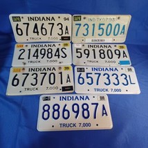 1990-2008s Indiana License Plates Lot of 7 Truck And Trailer - $37.39