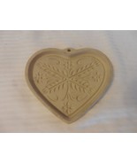 2000 Pampered Chef Anniversary Heart Cookie Mold Family Heritage Stoneware - $21.38