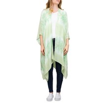 Tie Dye Duster Kimono Wrap Green Size L-XL BOHO Bohemian Womens Light Weight NEW - £8.93 GBP