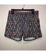 NWT Happy Socks Mens Vibrant Color Print Swim Shorts Sz Medium Mesh Lined - €16,98 EUR