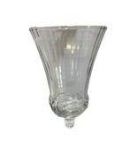 Homco Home Interior Clear Ribbed Glass Single Candle Votive Globe 5.5&quot; T... - £5.31 GBP