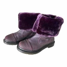 Dr Martens Pasha Rigger Calf Purple Boots the original Size 6 - £106.83 GBP