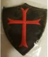 Knights Templar Christian Cross Patch 2.5&quot; x 3 &quot; - £7.04 GBP