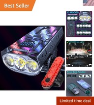 IP65 Waterproof Bike Lights - Super Bright 8000 Lumen for Ultimate Visib... - $46.50