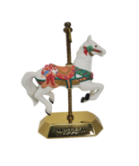 Hallmark Ornament Tobin Fraley Carousel Horse Porcelain Brass 1994 Series 3