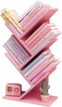 Tree Bookshelf,4-Layer Floor Standing,The Desktop Bookshelf Can Hold, Pink - £35.04 GBP