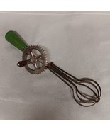 A &amp; J Egg Beater Green Wooden Handle Patent 1923 - £11.17 GBP