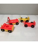 Vintage Fisher Price Little People Airport Fuel Carts Luggage Cart Car 4... - $17.43 CAD