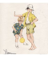 Boys Kwik Sew Summer Loose Fit Shirt Waist Elastic Shorts Sew Pattern 8-14 - €9,32 EUR