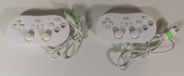 Lot of 2 Official Nintendo Wii (Wii U) Controller Classic White RVL-005 - Tested - $16.78