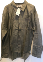 Orisue Sully Grey Long  Sleeve Men’s button Shirt Size 3X Slim Fit - £15.79 GBP