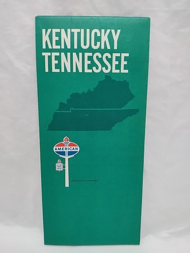 Vintage 1968 Kentucky Tennessee American Oil Company Brochure Travel Map - $13.86