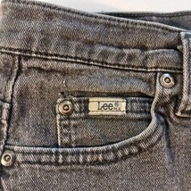 Lee M.R. Faded Black Denim Jeans Pocketed High Rise Women’s Size 16 Long image 4