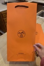 NEW Hermes Empty Orange Shopping Gift Paper Bag Tote Medium-Large - £7.89 GBP