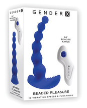 GENDER X BEADED PLEASURE REMOTE CONTROL VIBRATING RECHARGEABLE VIBRATOR - £47.33 GBP