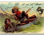 Comic Fisherman Let it Go At That 1911 DB Postcard U15 - $5.31