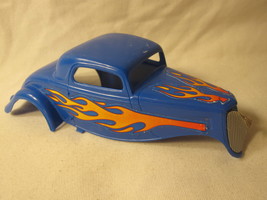 vintage Slot Car Topper ..? Blue &#39;40 Ford Coupe w/ Flames Stickers - £3.93 GBP