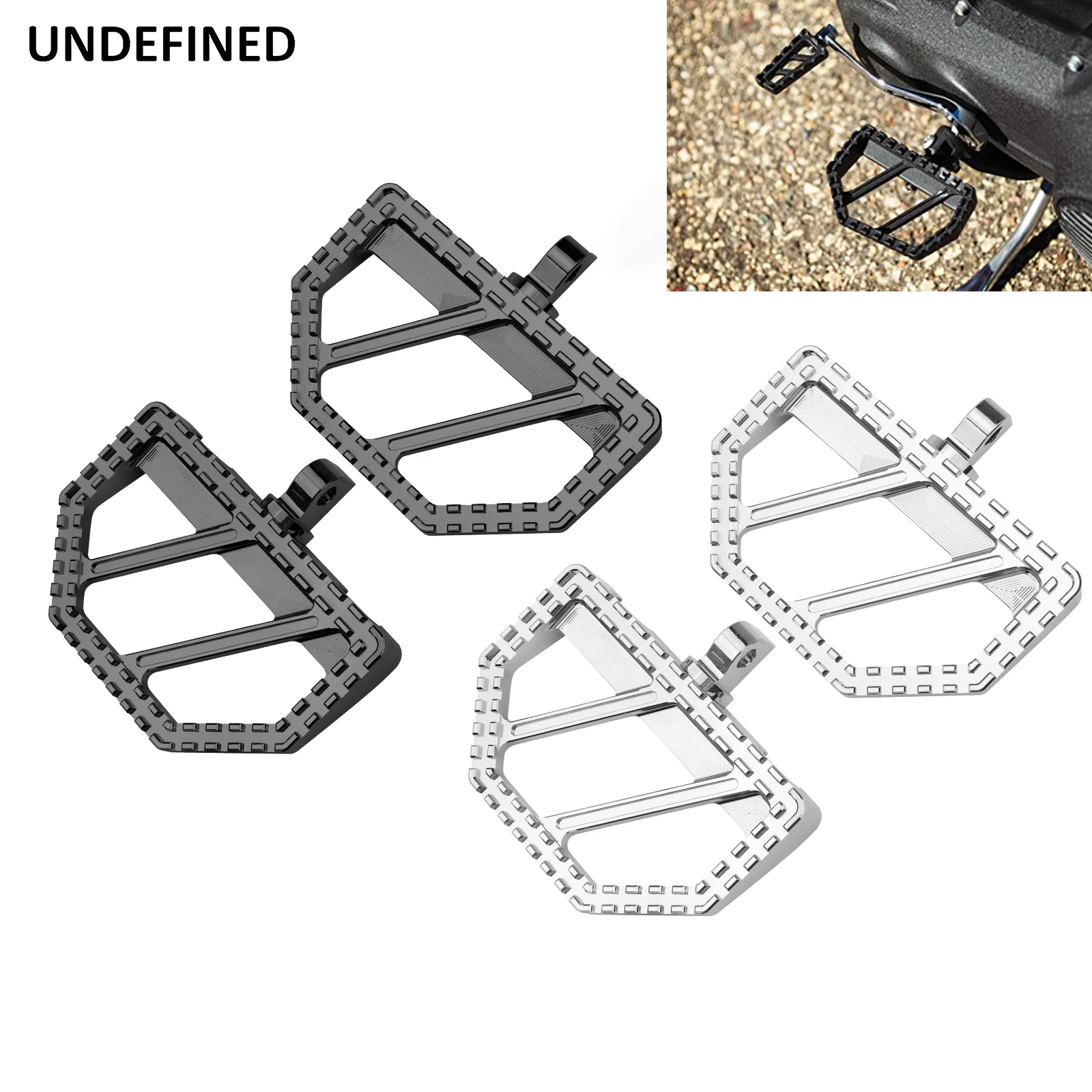 Foot pegs mx footrests pedals passenger floorboards for harley touring flh dyna softail thumb200