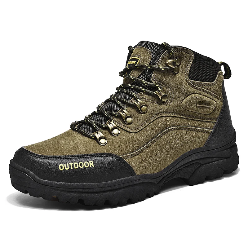 Mens Large Size Outdoor Durable Hi Shoes Waterproof Anti-Skid Climbing Shoes  Bo - £214.82 GBP
