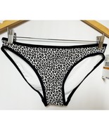 Michael Kors Womens Black White Bikini Swim Bottom Animal Print Small - £19.38 GBP
