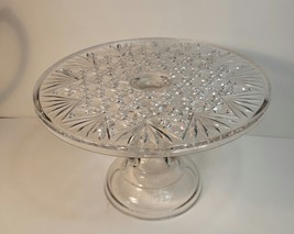 Glass Pedestal Cake Stand 9&quot; Wide - £19.61 GBP