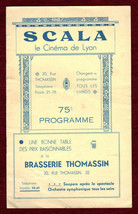Scala Cinema Lyon Program Femme Ideale 1933 Ideal Woman Oudard Lefevre M... - $26.99