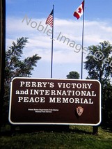 1984 Perry&#39;s Victory Peace Memorial Sign Put-In-Bay Ohio Ektachrome 35mm Slide - £4.28 GBP