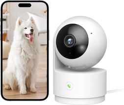 Indoor Security Camera 2K Pet Camera Indoor with Phone App 360 Dog and B... - $46.65