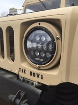 Military Headlights PAIR Black Bezel Head Light Plug &amp; Play M998 HUMVEE ... - £141.08 GBP