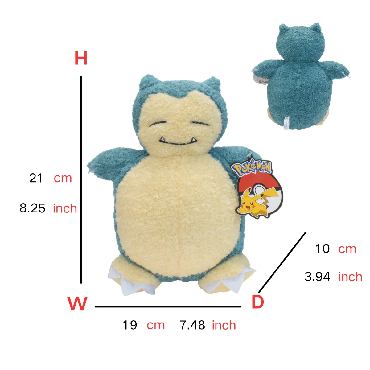 Snorlax Super Soft &amp; Cuddly! Plush Toy Pokemon Frizzy - $10.85