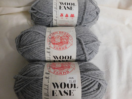 Lion Brand  Wool Ease  Grey Heather lot of 3 Dye Lot 639746 - £11.80 GBP