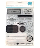 Martha Stewart Clear Dinner Party Stamps For Handmade Invitation Craft - $11.75