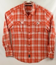 Sean John Mens Button Down Pocket Red and White Plaid Shirt Tailored Fit XL - £24.70 GBP