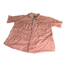 Hook Tackle High Tech Fishing Gear Shirt Size XL Peach, Pink, Salmon Vented - £19.36 GBP