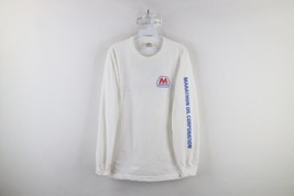 Vintage 90 Mens Large Spell Out Marathon Oil Corporation Long Sleeve T-Shirt - £38.18 GBP