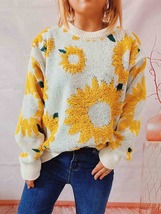 Sunflower Dropped Shoulder Long Sleeve Sweater - £29.37 GBP