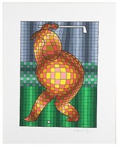 &quot;Golfer&quot; By Victor Vasarely Signed Limited Edition of 300 Silkscreen 14 1/2&quot;x18&quot; - £704.73 GBP