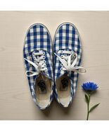 Vans Blue White Gingham Plaid Low Top Lace Up Casual Sneakers SIZE M6.5 ... - $551.27 MXN