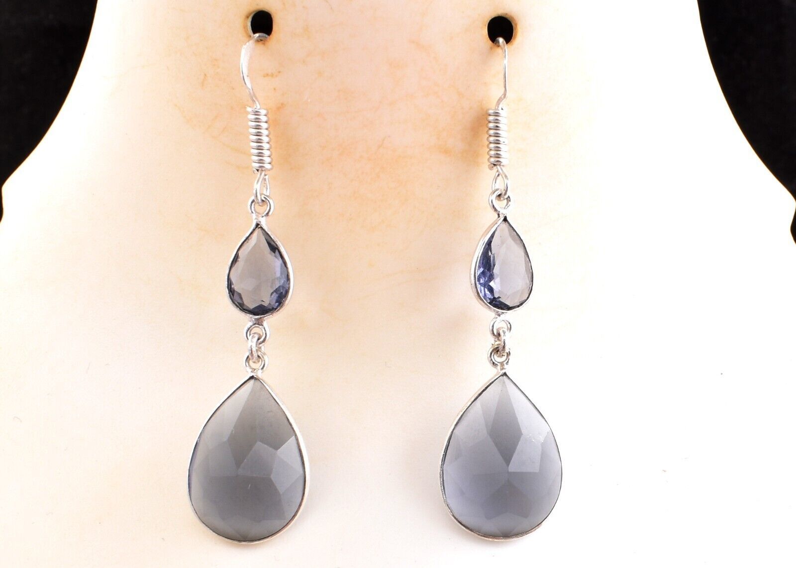 Primary image for Handmade 925 Sterling Silver Amethyst Gems Women Dangle Drop Earrings For Gift