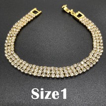 Luxury Cubic Zirconia Tennis Bracelets Iced Out Chain 2020 Crystal Wedding Brace - £8.47 GBP