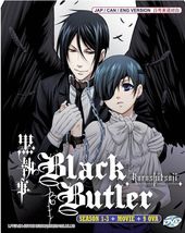 DVD Black Butler Kuroshitsuji Complete Series (Season 1-3 +Movie +9 OVA) English - £32.87 GBP