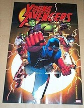 2004 Young Avengers Marvel comic promo poster:Captain America,Hulk,Thor,Iron Man - $21.11
